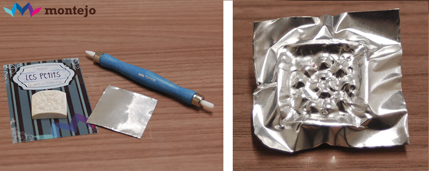 Aluminio Adhesivo para recubrir una pieza de "Les Petits" de poliuretano